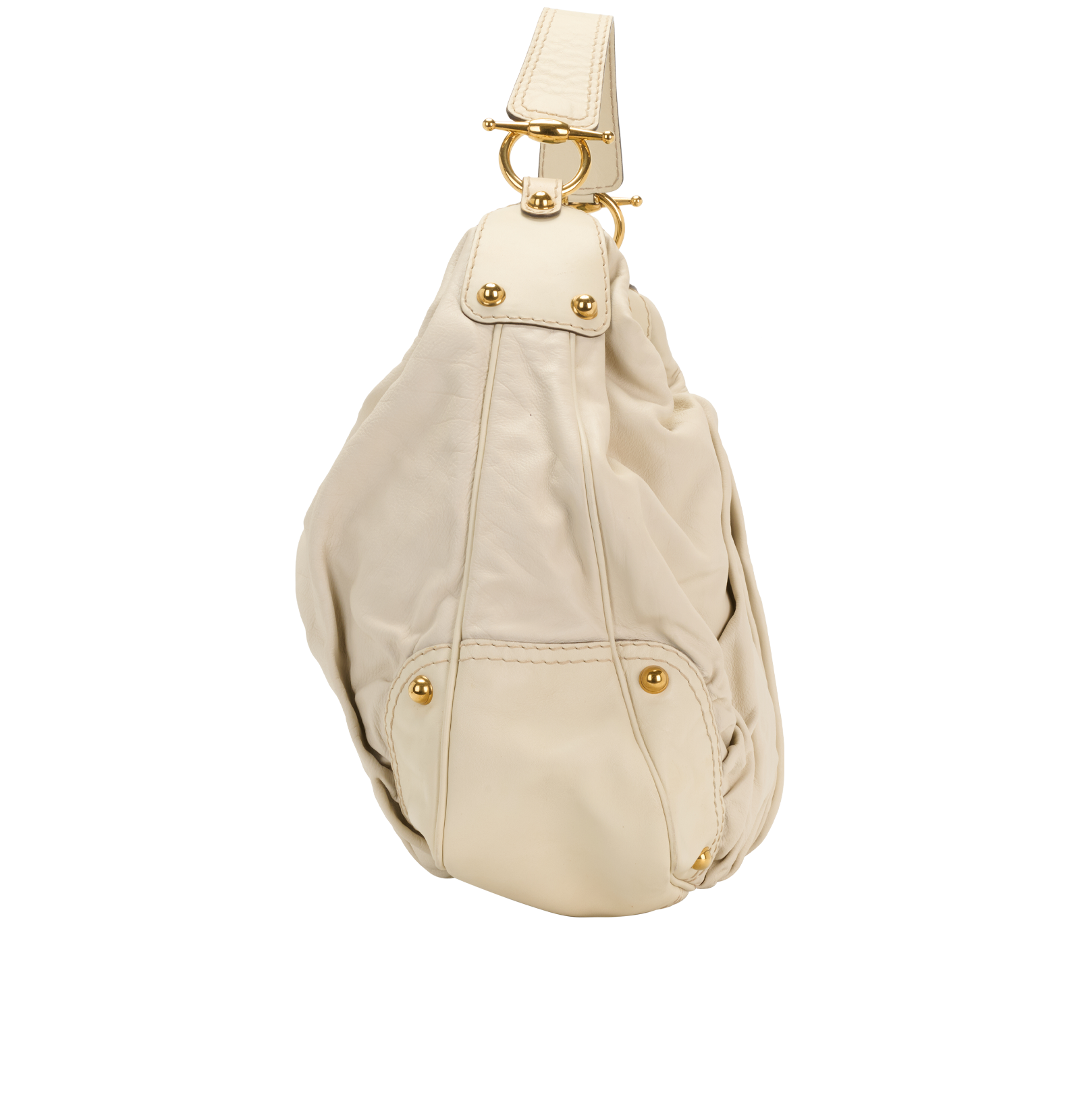 Jockey Hobo, &pound;295, Handbags, Cream, Leather, Bottom view